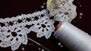 Bordure crochet تلايق كروشي crochet لمسةسارة تلايق خزانة للعروس [upl. by Griffin]