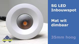 LED Inbouwspot Mat Wit Dimbaar  SG ledspots [upl. by Urd]