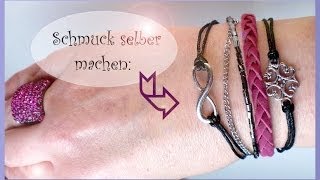 Schmuck selber machen Armband vintage infinity [upl. by Brey]