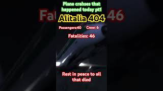 Alitalia 404 Crash animation aviation avgeeks alitalia [upl. by Einattirb134]