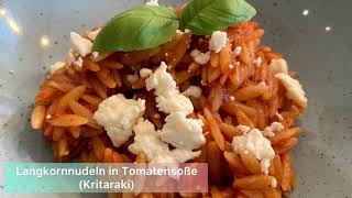 Kritharaki  Langkornnudeln in Tomatensoße 😋 [upl. by Claud]