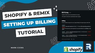 Shopify Remix App Development  Set Up Billing [upl. by Shelden711]