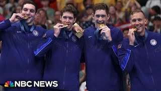 Team USA wins gold on Day 1 of Paris Olympics [upl. by Tia]