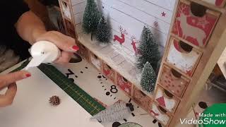 Tutoriel décoration dun calendrier de lavant en bois façon 2 partie 1😉 [upl. by Oijres]