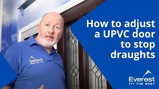 How to adjust a uPVC door to stop draughts [upl. by Charlean]