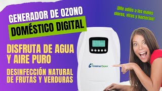 ¿Cómo funciona el Generador de ozono doméstico digital Desinfecta Aire Agua y Alimentos con Ozono [upl. by Hanafee604]