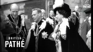 Mountbatten Honoured At Garter Service 1948 [upl. by Irahcaz836]