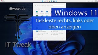 Windows 11  Taskbar links rechts oder oben anzeigen lassen  So geht es [upl. by Orgalim593]