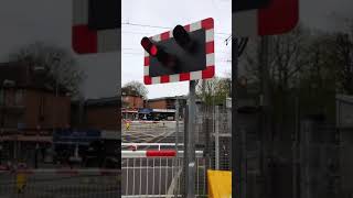 Car Gets Blocked On Crossing As Barriers Lower Highams Park Level Crossing Greater London [upl. by Luce]