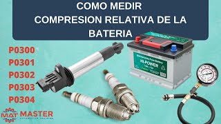 COMO MEDIR COMPRESION RELATIVA DE LA BATERIA [upl. by Chancellor461]