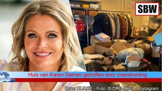 Huis van Karen Damen getroffen door overstroming [upl. by Radferd]