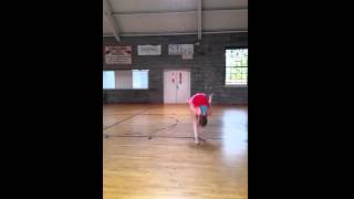 Baton twirling tutorial  flat spin bow toss [upl. by Tallia]