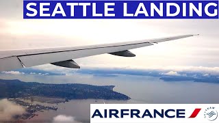 AIR FRANCE 777200 PARIS TO SEATTLE LANDING ECONOMY CLASS  CDG ✈ SEA [upl. by Strait]