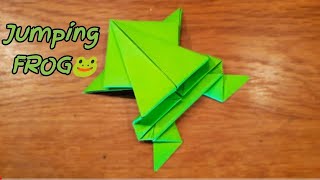 ORIGAMI FROG  HOW TO MAKE A FROG WITH PAPER [upl. by Sparke]