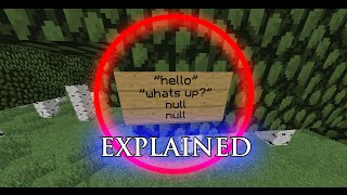 Minecraft quotnullquot signs explained [upl. by Aivatan]