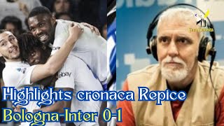 Highlights cronaca BolognaInter 01 di Francesco Repice in Serie A 2324 [upl. by Enimzaj]