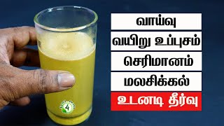 வாய்வு வயிறு உப்புசம் செரிமானம் மலசிக்கல் உடனடி தீர்வு Stomach Bloating constipation Home Remedy [upl. by Anaeirb335]