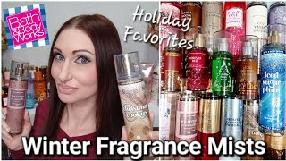 Top Winter Fragrance Mists from Bath amp Body Works  Festive Holiday Scents for the Season [upl. by Htinnek]