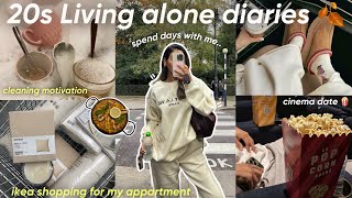 living alone in my 20s🍂💐كيفاش كندوز نهاري و انا ساكنة بوحدي🎀IKEA HOME SHOPPING🛍️cleaningcinema🍿 [upl. by Peppi]