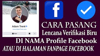 Cara Memasang Lencana Verifikasi Biru Di Halaman Atau Profil Facebook 2021 [upl. by Perice255]