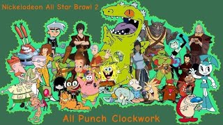 Nickelodeon All Star Brawl 2 All Characters Punching Clockwork [upl. by Melodie]