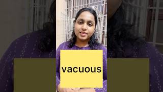 vacuous ki meaning telusu yt english dscenglish ssc dsc englishlanguage englishvocabulary [upl. by Neehsar]