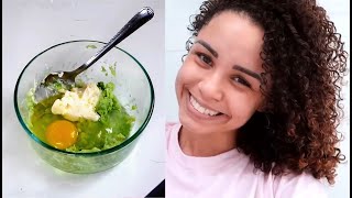 DIY AVOCADO Hair Mask  Recipe with Egg Coconut Oil Mayonnaise and Olive Oil [upl. by Ayomat]