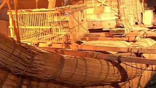 Egyption era RA II reed boat reconstruction of the 1970 Thor Heyerdahl expedition [upl. by Hametaf517]