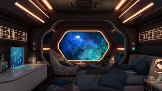 Starship Sleeping Quarters 🛸 Relaxing 10H Space Travel  Spaceship Ambience Deep Bass For Sleep [upl. by Fisch]