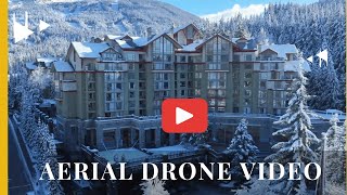 Westin Resort amp Spa aerial video from across Whistler Village [upl. by Wsan140]