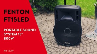 Fenton FT15LED Portable Sound System 15quot 800W  170093 [upl. by Remark]