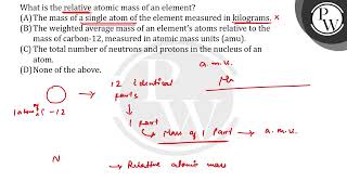 What is the relative atomic mass of an element [upl. by Faulkner]