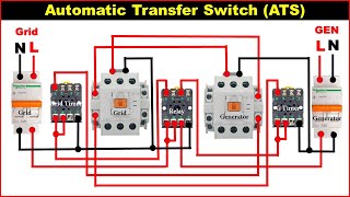 Automatic Changeover Switch Connection  Automatic Transfer Switch  ATS With Circuit Diagram [upl. by Malena]