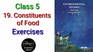 19 Constituents of Food 5th EVS 1 chapter 19 lesson 19 questions Answers Maharashtra State Board [upl. by Reinhardt652]