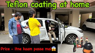 Car coating at home teflonceramicrubbing polishdrycleaningformwash  vlog 86  THREE BROTHERS [upl. by Gwenni]