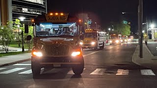 First Student School Bus Convoy  10722 [upl. by Ecila]