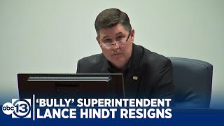 RAW Accused quotBullyquot Superintendent Lance Hindt Resigns [upl. by Rudman]