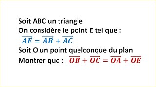 Exercice dans le calcul vectoriel dans le plan  TRONC COMMUN SCIENTIFIQUE ET TECHNOLOGIQUE [upl. by Gus]