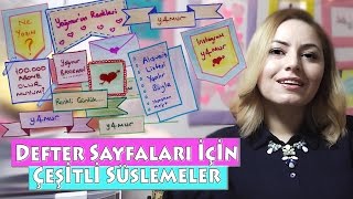 Defter Sayfaları için Çizimler  Planlayıcı Süsleme [upl. by Aiset]