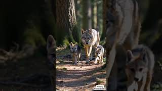 Adorable Coyote Family Strolls Through the Forest  Coyote with Two Baby Coyotes in the Wild [upl. by Liggitt917]