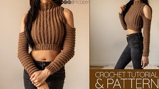 How to Crochet Turtleneck Hoodie  Pattern amp Tutorial DIY [upl. by Neelya]