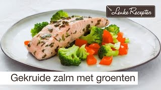 Gekruide zalm met roerbakgroenten [upl. by Candless749]