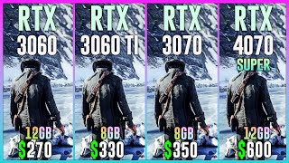 RTX 3060 vs RTX 3060 TI vs RTX 3070 vs RTX 4070 SUPER  Test in 20 Games [upl. by Eran]