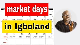 Four market days in Igbo explained [upl. by Htor]