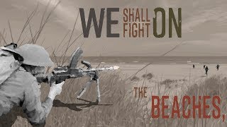 We Shall Fight on the Beaches  Churchills Speech Animation [upl. by Annahsat832]