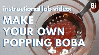 HOW TO MAKE DIY POPPING BOBA easy athome science experiments with food [upl. by Wilt]