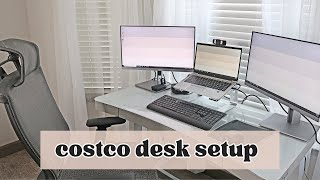 Costco Tresanti SIT STAND Adjustable Height Desk Setup  Working From Home [upl. by Karyn]