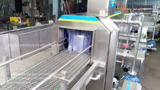 Utensil washing machine 🍽️ Vessel washer  Tunnel washer  Sanitization [upl. by Ynor]