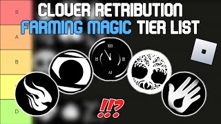 Clover Retribution Best PvE Farming Magic Tier List  Roblox Tier List [upl. by Wan]