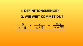 Bruchterme addierensubtrahieren und Definitionsmenge bestimmen Bruchterme Terme mathe [upl. by Leitman175]